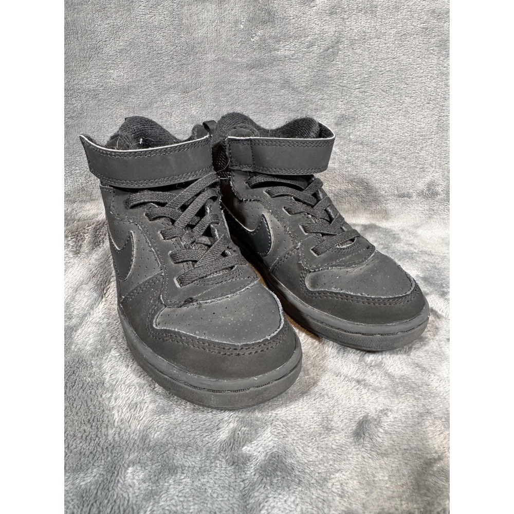 Nike Shoes Kids Size 11C Black High Top Strap Basketball Sneakers 870026-001